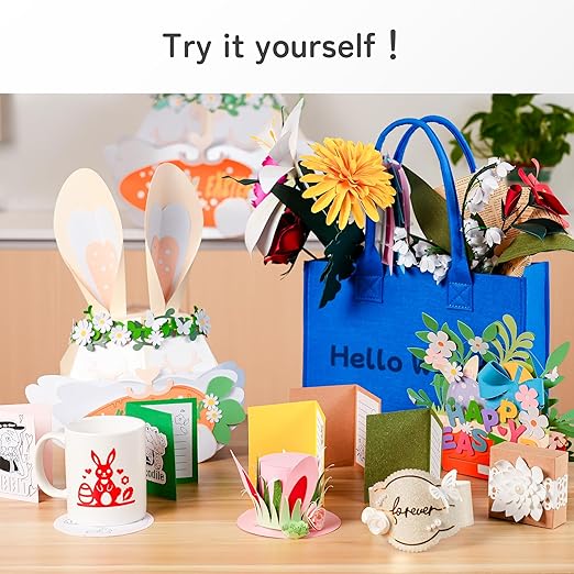 S501 Vinyl Cutter Machine with Built-in Storage, Die Cutting Machine of Multi Material Vinyl, HTV, Cardstock, Paper, Includes Cutting Mat, Black Pen, Weeding Tool, Pink