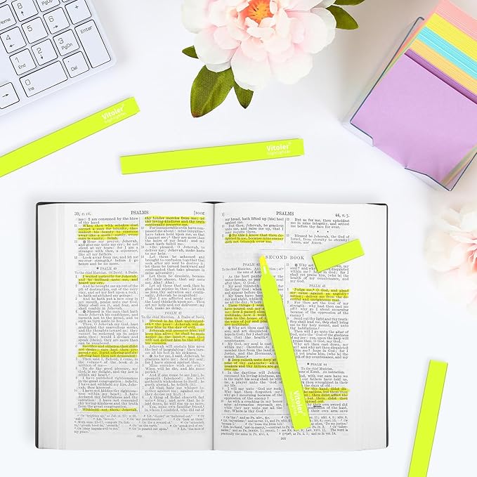 Vitoler Yellow Highlighter,5pcs Fluorescent Yellow Highlighter Chisel Tip,Cute Highlighters for School, Home, Office