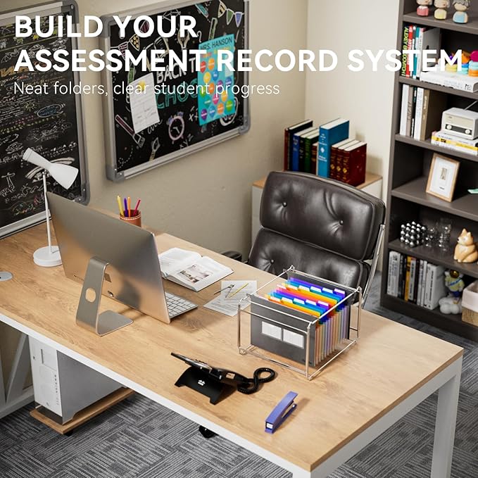 ThinkTex Plastic Expanding Hanging File Folders,12 Accordion Pockets,Large Capacity for Letter Size, Organizer for Filing Cabinet,Ideal for Tax,Contracts,Invoices,for Office,School-black-2set