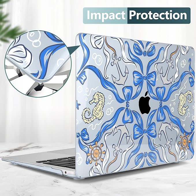 DONGKE for MacBook Air 13 Inch Case 2021-2018, Compatible with A2337 M1 A2179 A1932 Support Retina Display & Touch ID, Hard Shell Plastic Cover with Keyboard Skin - See Life