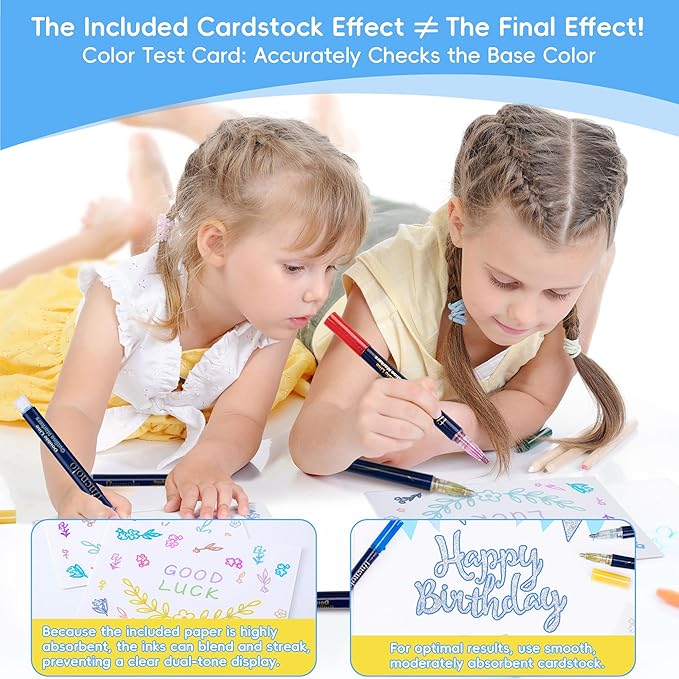 36 Colors Double Line Outline Markers, Shimmer Outline Marker Pen Set with Metallic & Glitter Effects, Self-Outline Shimmer Markers for Card Making, DIY Art, and Doodling – Perfect for Kids & Adults