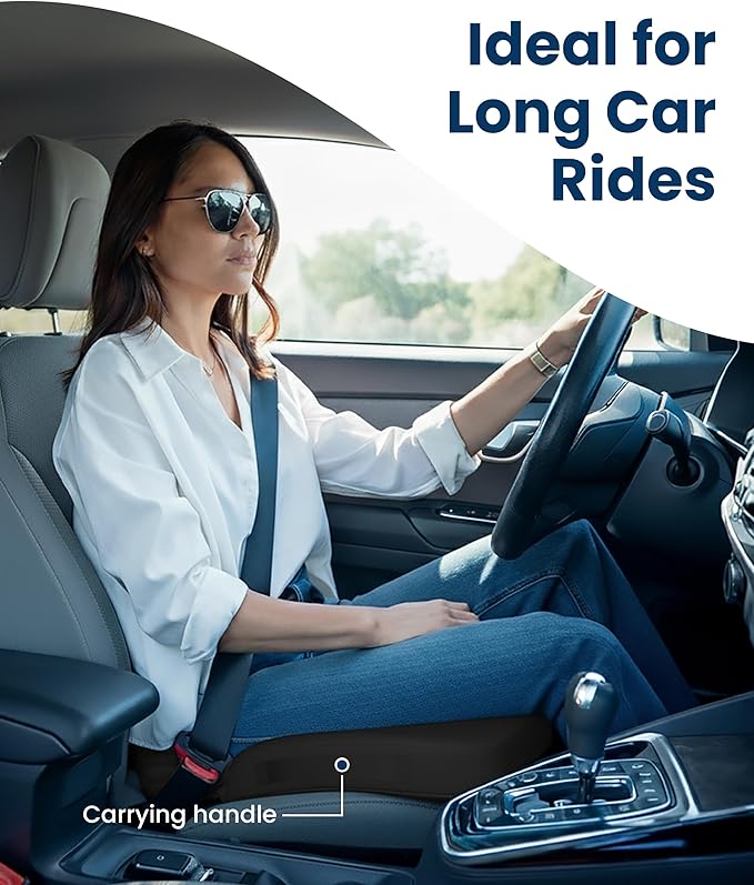 Everlasting Comfort Doctor Recommended Memory Foam Seat Cushion for Office Chairs & Car Seat - Ergonomic Office Desk Accessories for Tailbone Pain Relief, Sciatica & Back Support