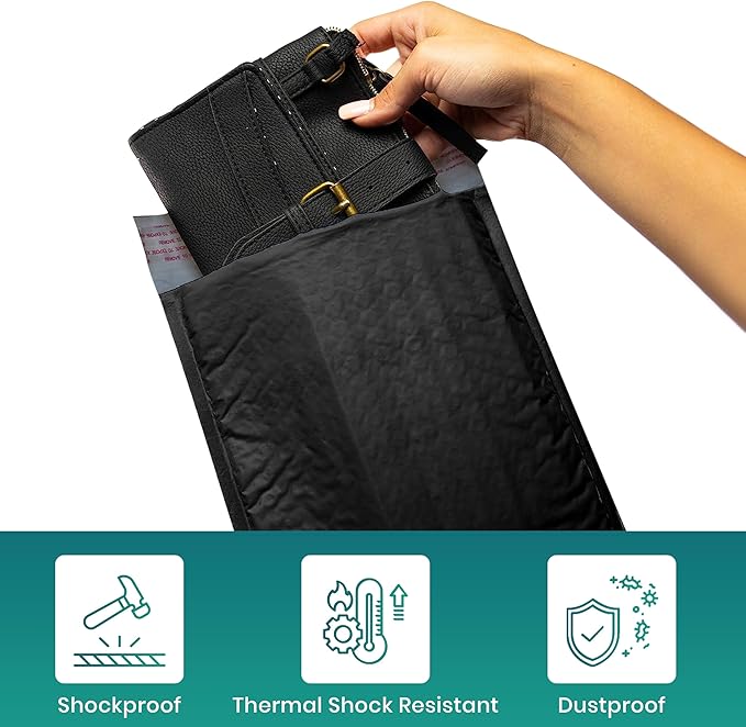 Levex - #0000 4" x 6" [10 Pack] Black Poly Bubble Mailers, Padded Envelope Mailers, Packing Envelope & Mailing Bags for Shipping