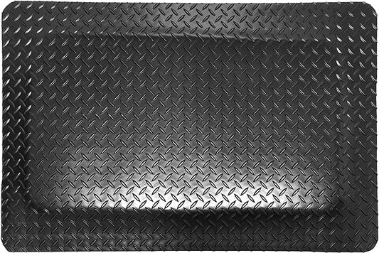 Rhino Mats, American Classic Diamond Anti-Fatigue Mats, Industrial Ergonomic Comfort Standing Mat for Work, Home, Garage, Office, Kitchen or Anywhere (Black 9/16" Thick, 3 FT. x 4 FT.)