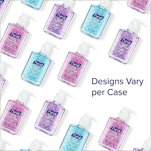 Purell Advanced Hand Sanitizer Refreshing Gel Design Series, Clean Scent,Clear, 8 Fl Oz Pump Bottle (Pack of 4), 9652-06-ECDECO