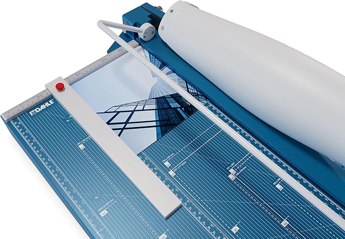 Dahle 567 Premium Guillotine Trimmer, 21" Cut Length, 35 Sheet Capacity, Self-Sharpening Blade, Manual Clamp, w/Safety Guard