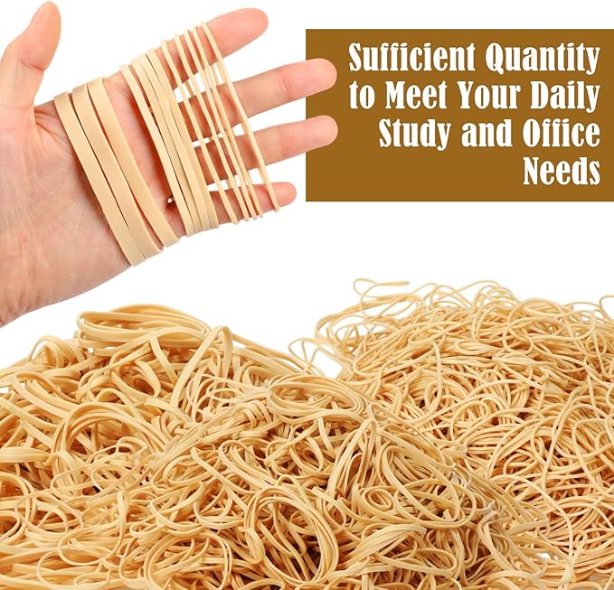 Marspark Rubber Bands Bulk Elastic Rubber Bands 5 lb File Folder Strong Elastic for Office Home Supply Crafts(Size 64、size 33、size 19)