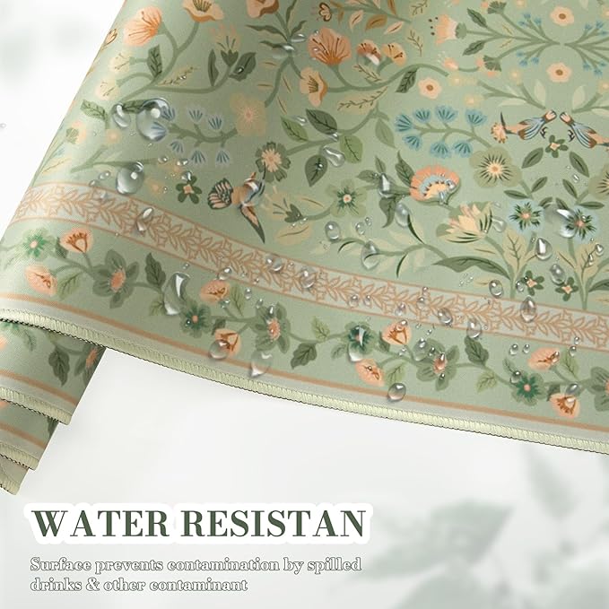 iCasso Desk Mat for Keyboard and Mouse, Large Mouse Pad, Desk Pad Mat, Anti-Slip Big Mousepad with Stitched Edges for Computer Desktop(Light Green)