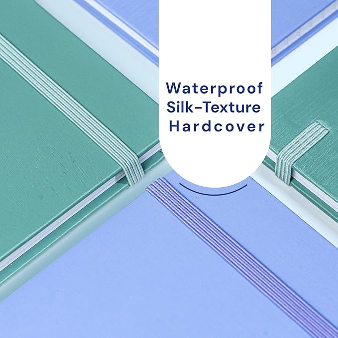 A4 Lined Journal Notebook, 8mm Ruled Notepad, Journaling for Writing, Work, School, Travel and Note Taking, Hardcover 160 Pages (80 Sheets) 8.27 x 11.6 inches, 3 Pack Multicolored
