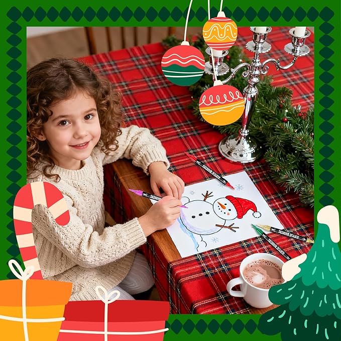 120 Colors Acrylic Paint Markers, Dual Tip Fine Tip and Brush Tip Pens Contain 24 Metallic Color for Stone, Wood, Calligraphy, Canvas, Ceramic, Metal, Glass, Rock Painting, DIY Crafts