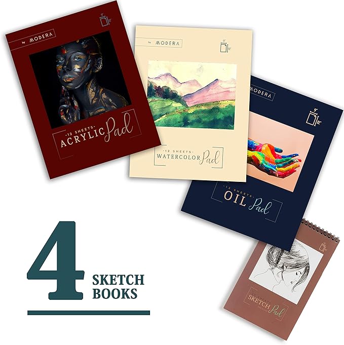 Large Deluxe Artist Painting Set, 141-Piece Professional Art Paint Supplies Kit w/Aluminum Field & Wood Table Easel for Adults, Acrylic, Oil, Watercolor Paints, Brushes, Canvases, Sketch Pads & More