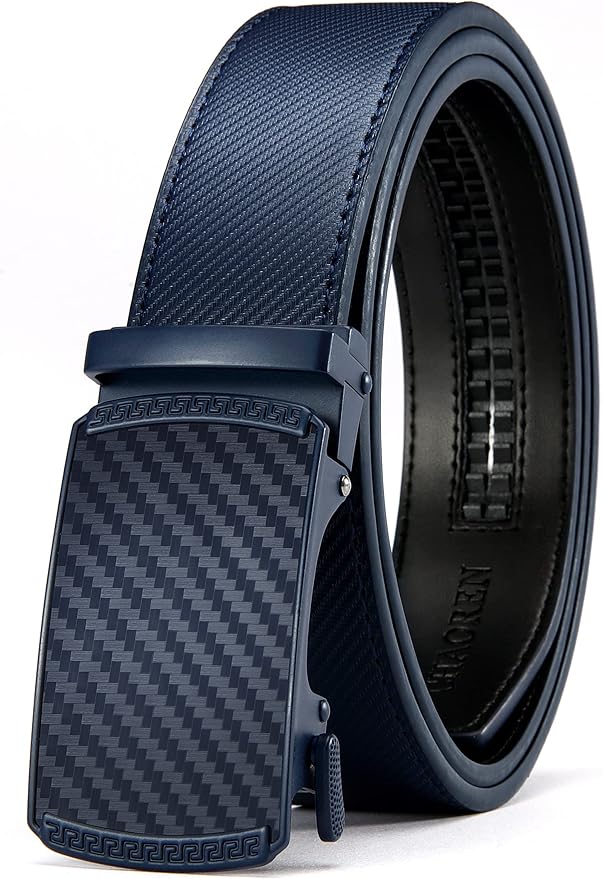 CHAOREN Mens Belt Leather Ratchet Belt - Customizable Fit, Effortless Style (35mm)