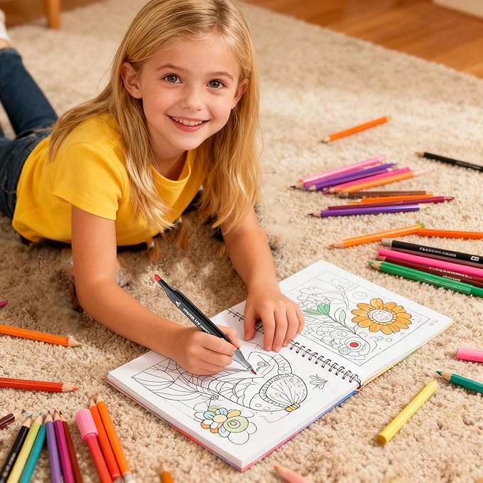 Soucolor Alcohol Markers 120 Colors with Case & Holders, Dual Tips Chisel & Fine Art Markers for Adult Coloring Kids Drawing, Artist Markers Art Supplies for Blending Sketching