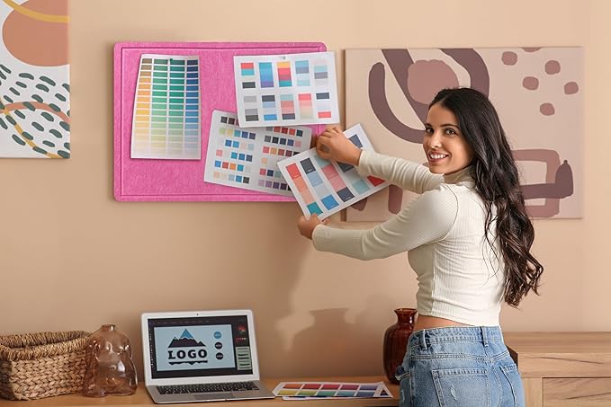 Large Bulletin Board - Foldable 36x60 Inches Cork Board Alternative with 20 Push Pins, 5' x 3' Self-Adhesive Felt Bulletin Board for Wall, Home Office Classroom Decor