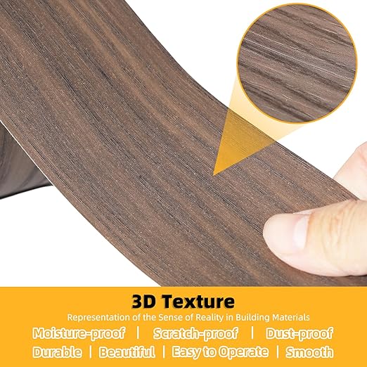 GSCIT Club Walnut Wallpaper, 2.4 inch X 25ft Self Adhesive Wood Grain Repair Tape Walnut Repair Patch for Tables, Chairs, Baseboards, Doors, Windows, Floors, Handicraft DIY.