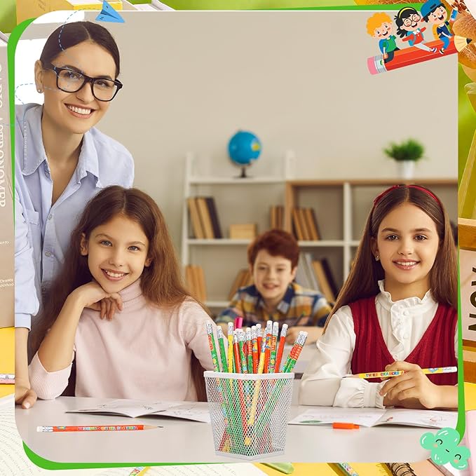 Tenceur 120 Pcs 5th Graders Pencils, 5 Motivational Cute Pencils Bulk with Erasers for Kids Student Teacher Classroom Reward Back to School Supplies