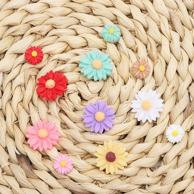 Flower Decorative Push Pins 50Pcs for CorkBoard Office or Home