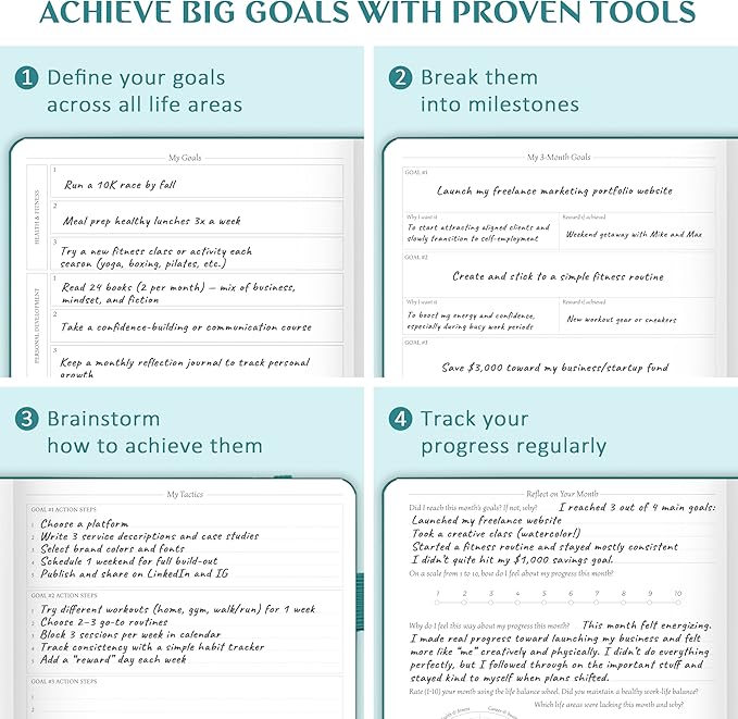 Legend Hourly Schedule Planner PRO Dated Jan 2026-Jan 2027 – Deluxe Weekly & Daily Organizer with Time Slots. Appointment Book Journal for Work & Time Management, A4 Hardcover, Viridian Green