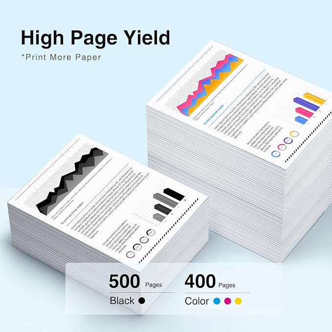 923 Ink Cartridges Combo Pack Without Chip Replacement for HP 923 Ink Cartridges for hp Printers Work for HP OfficeJet 8130e 8135e 8138e 8139e 8130 OfficeJet 8120 8122e 8123 Printer,4 Pack