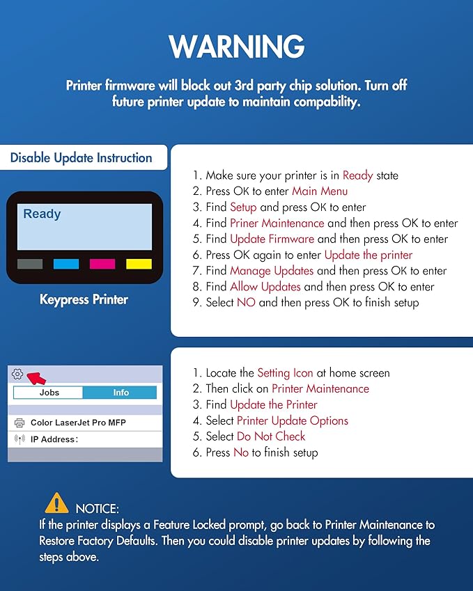 206A Toner Cartridge 4 Pack | Toner Cartridge Replacement for HP 206A 206X Compatible with HP Color Laserjet Pro MFP M283fdw M283cdw M255dw, Color Pro MFP M283 M255 Series | W2110A