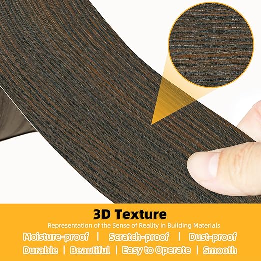 GSCIT Club Brown Walnut Wallpaper, 15.7 inch X 15ft Self Adhesive Wood Grain Repair Tape Patch for Tables, Chairs, Baseboards, Doors, Windows, Floors, Handicraft DIY.