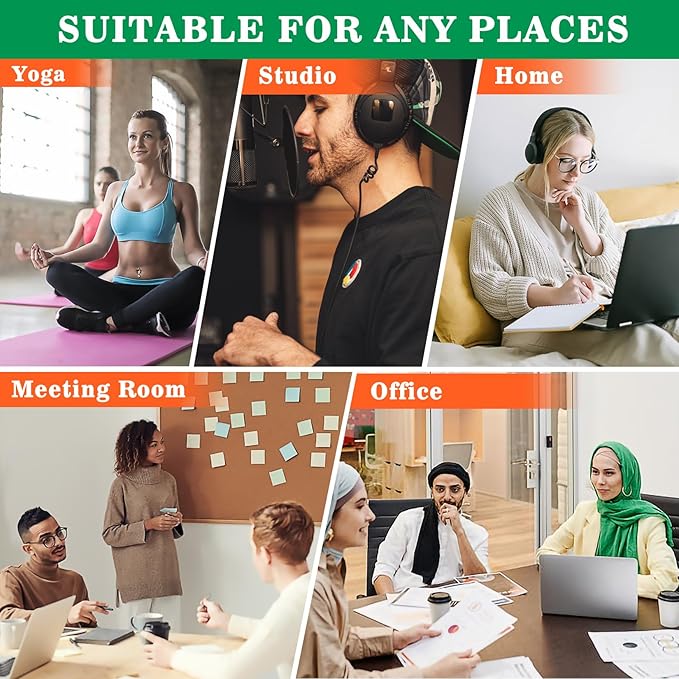 Sukh Green & Red Do Not Disturb Door Hanger - Meeting in Progress Sign, Ideal for Therapy, Sleeping, Spa Treatment - 6.88 x 1.96 inches, 1 Pack