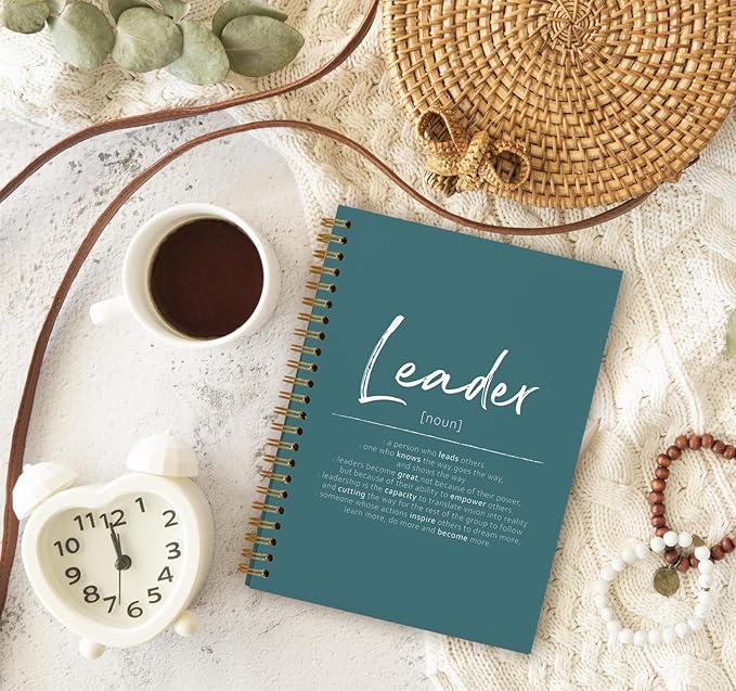 OXW Leadership Gifts Notebook Journal, Leader Gifts for Women Men, Office Notebook for Work, Thank You Gifts for Leader Mentor Boss Supervisor, Turquoise Spiral Notebook 5.5 x 8.3