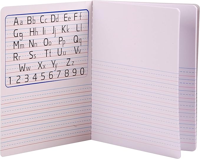 Mintra Primary Composition Notebook, 24 units 6-4 Pack, Blue Cover, 80 Sheets, 7.5in x 9.75in, 1/2 Sheet, Ruled with Drawing Area, Flexible Hardcover Journal, Grades K-2, School & Home Use