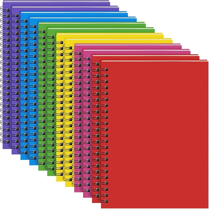 Yahenda Spiral Notebook College Ruled Journals Notebooks Lined 8.3 x 5.5 Inch Note Books Bulk A5 Writing Notebooks Thick Paper Notebook for Office Business School Supplies (Mixed Colors,18 Pcs)