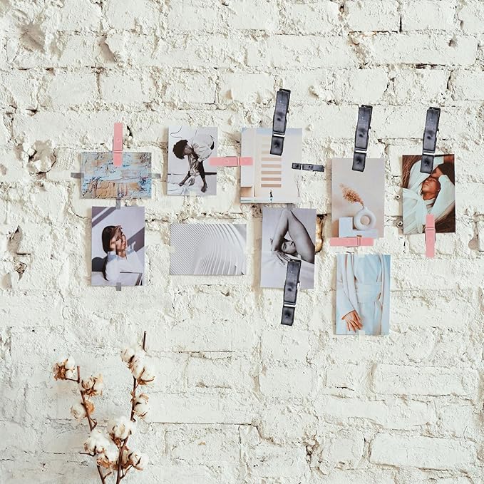 60pcs Decorative Push Pins with Clips Black Bulletin Board Clips Cute Pushpins for Cork Board Fun Tacks and Push Pins for Wall Teachers Classroom School Offices Accessories Decor