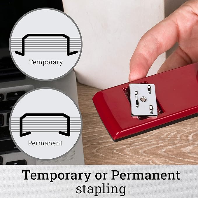 Swingline Stapler, 30 Sheet Capacity, 747 Classic Stapler, Jam Free, Metal, Lipstick Red (74718)