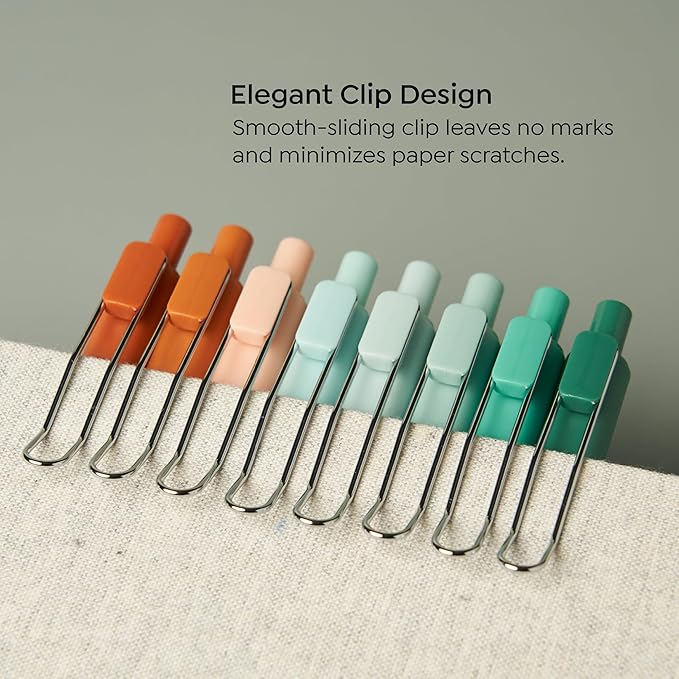 BLIEVE - Gel Pens Black Ink, Matte Finish, Smooth Writing, No Bleed - For Journaling, Bible Notes, Drawing - Cute School Supplies, 8 Pack (Terracotta, Black Ink)