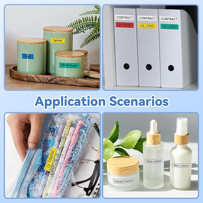 Label Maker Tape Colored Refill Compatible with Brother P-Touch Label Tape TZe 12mm 0.47 Ribbon Laminated TZ Colored Refills TZe-231 for PT-D210 D220 H110 D410 P710BT H111 1070 1880, 6-Pack