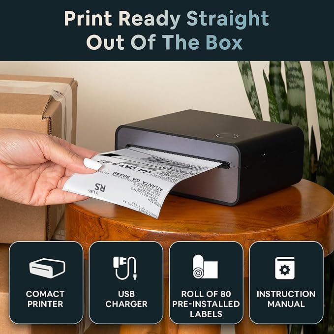 Wireless Return Label Printer – Compact, Battery-Powered & Easy-to-Use Package Returns from Home