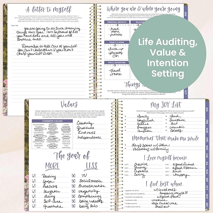 bloom daily planners 2026 Planner (January to December) - 8.5” x 11” Weekly & Monthly Dated Agenda Organizer Book with Stickers & Tabs - Flexible Soft Cover - Wildflower Mountainside