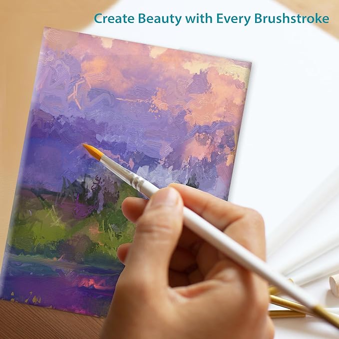 KEFF Canvas Boards for Painting - 3x5 2-Pack Bulk Canvas Pack, 100% Cotton Triple Primed Small Canvases for Painting Supplies, Acrylic, Oil, Watercolor & Tempera