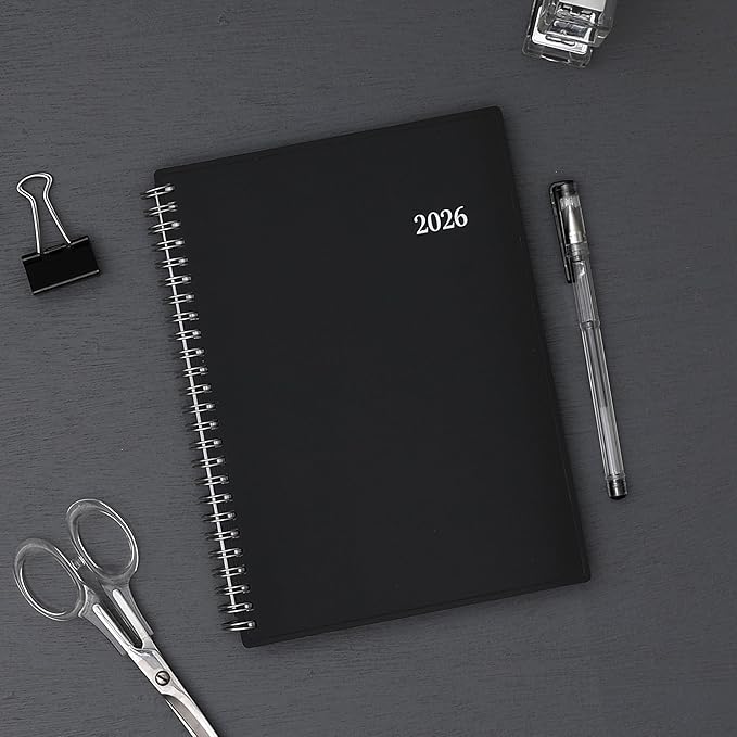 Blue Sky 2026 Weekly and Monthly Planner Calendar Notes, Includes January 2026 - December 2026, 5.875" x 8.625", Flexible Cover, Wirebound, 30 Extra Notes Sheets, Laminated Tabs, Enterprise