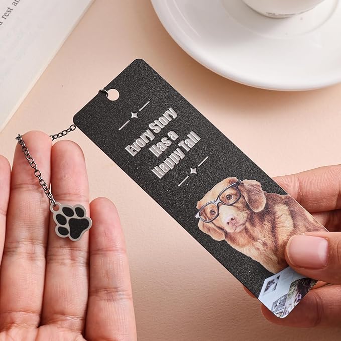 2 Pieces Cute Dog Metal Bookmarks with Graduated Scale, Pet Theme Golden Retriever Black Dachshund Large Size Book Mark, Bookmark for Book Lovers Reading Women Writers Readers Children Teens Men