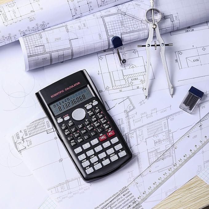 Mr. Pen Scientific 2 Line Calculator - Fraction & College Math Calculator for Students & Engineers, Back to School Supplies