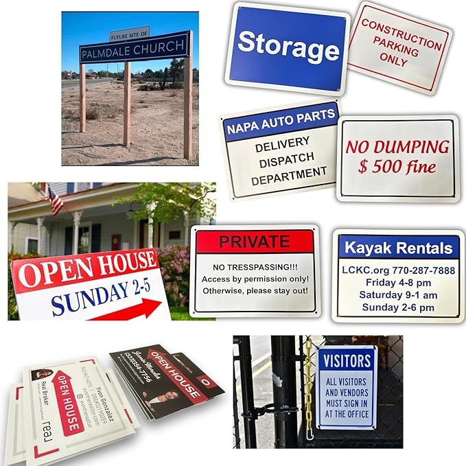 Custom Signs Outdoor Metal for Home Office Business, Personalized, Door, Porch, Delivery, Man Cave, Shop, Garage, Street. For Outside or Inside Use. Our Metal Signs Are UV Printed Solid Aluminum 18x12