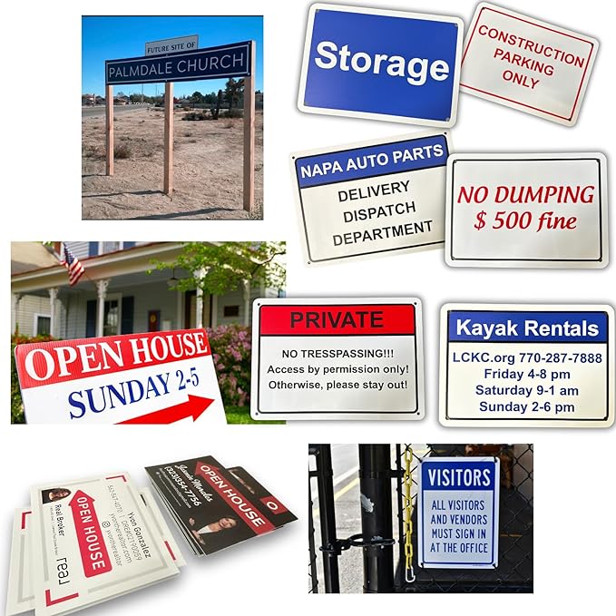 Custom Signs Outdoor Metal 24x18 for Home Office Business, Personalized, Door, Porch, Delivery, Man Cave, Shop, Garage. For Outside. Our Metal Signs Are UV Printed Solid Aluminum 24x18