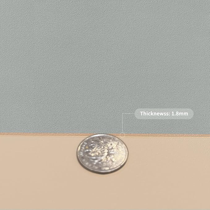 Leather Table Cover,1.8mm Thick,36x72 Inch Table Protector,Table Protector for Dining Room Table,Dining Room Table Protector Pad.(Light Brown+Gray,36x72)