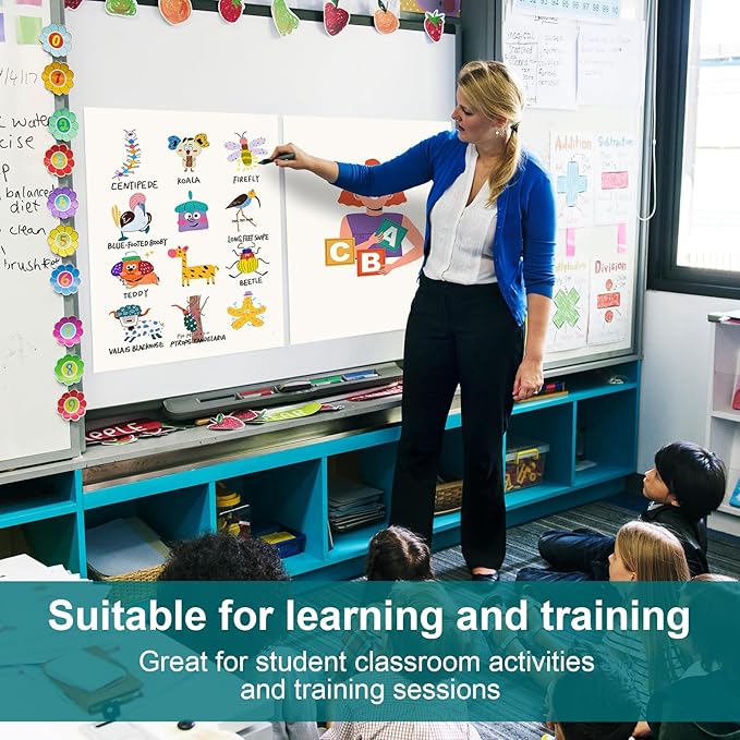 ViVin Super Sticky Easel Pad, 25 x 30 Inches Flip Chart Paper for Teachers, Large Self Stick Easel Paper, Teacher Anchor Chart, 30 Sheets/Pad, 4 Pads/Pack