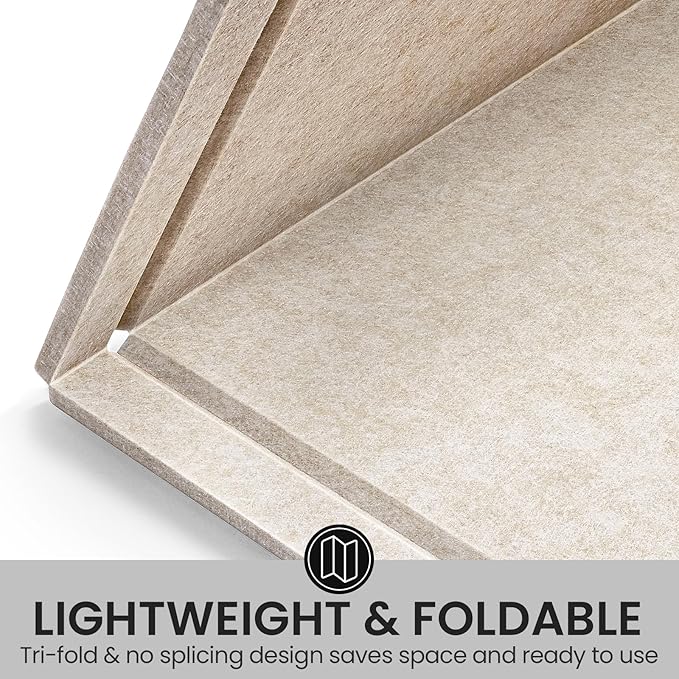 Large Bulletin Board, 35 X 17 Inches Felt Cork Board with 40 Pushpins, Foldable Felt Notice Pin Board Photo Display Board with Self-Adhesive Tape for Office Home School