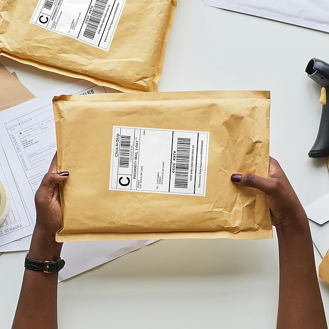 L LIKED 7,500 PCS 4"x 6" Direct Thermal Labels White Perforated Shipping Label, Compatible with Zebra, Rollo, Jadens, Nelko, 250 Labels per Roll, 30 Rolls