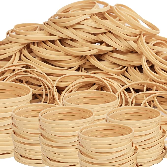 Rubber Bands Size#32 (3” x 1/8”) Elastics Band 220pcs Beige Rubber Bands for Office Supplies Home School
