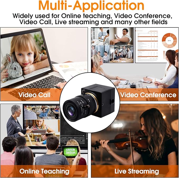 SVPRO 1080P HD Webcam with Zoom Lens 2.8-12mm Manual Focus Camera 30fps/60fps/100pfs High Definition USB Camera UVC Free Drive for PC & Laptop