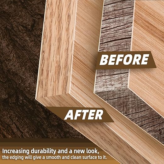 GSCIT Club Red Oak Edge Banding, 2 inch x 100ft roll of Veneer Plywood Edge Banding Preglued Flexible, Wood Tape Banding for Cabinet Repair