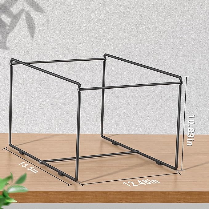 Hanging File Folder Frame Letter Size,10" H,Height Dot Not Fit All Filing Cabinet Drawer,Desk Hanging File Folders Organizer Holder,Metal,Black