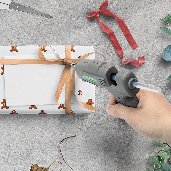 Mini Hot Glue Gun Kit with 30 Glue Sticks - Fast Preheating Hot Melt Gun, High Temp for School Crafts DIY Arts and Quick Home Repairs(Grey)